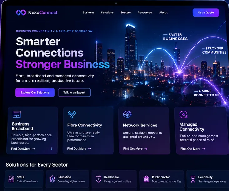 Connectivity: give each buyer a clear route — illustrative website study
