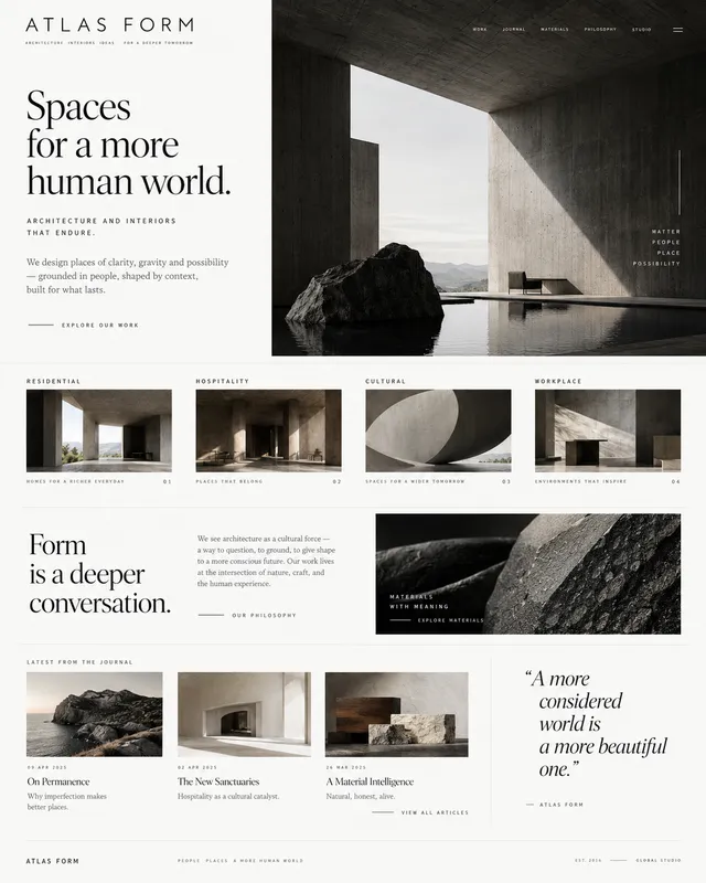 Atlas Form — illustrative website study