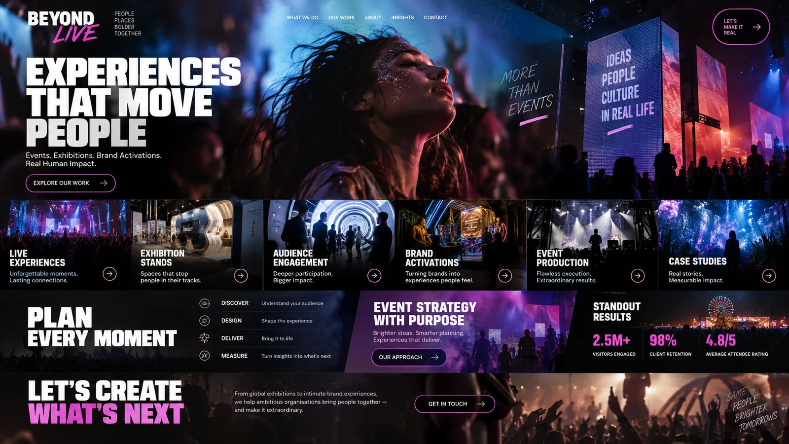 Beyond Live — illustrative website study