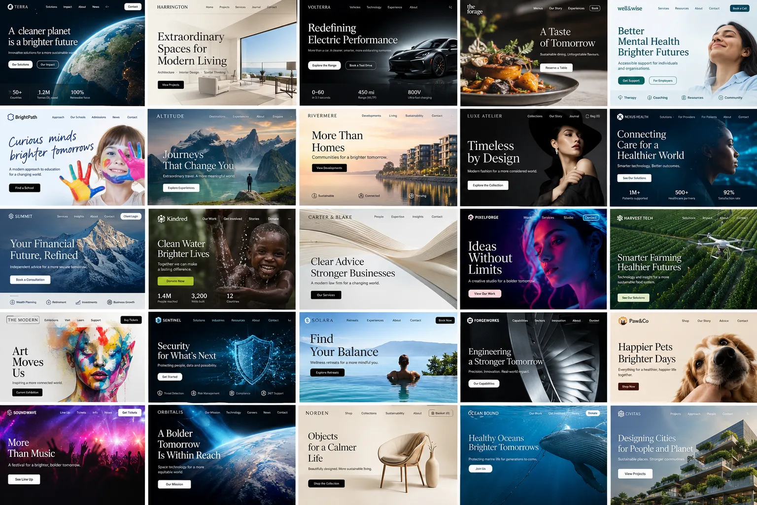 Direction board 01 — illustrative website study