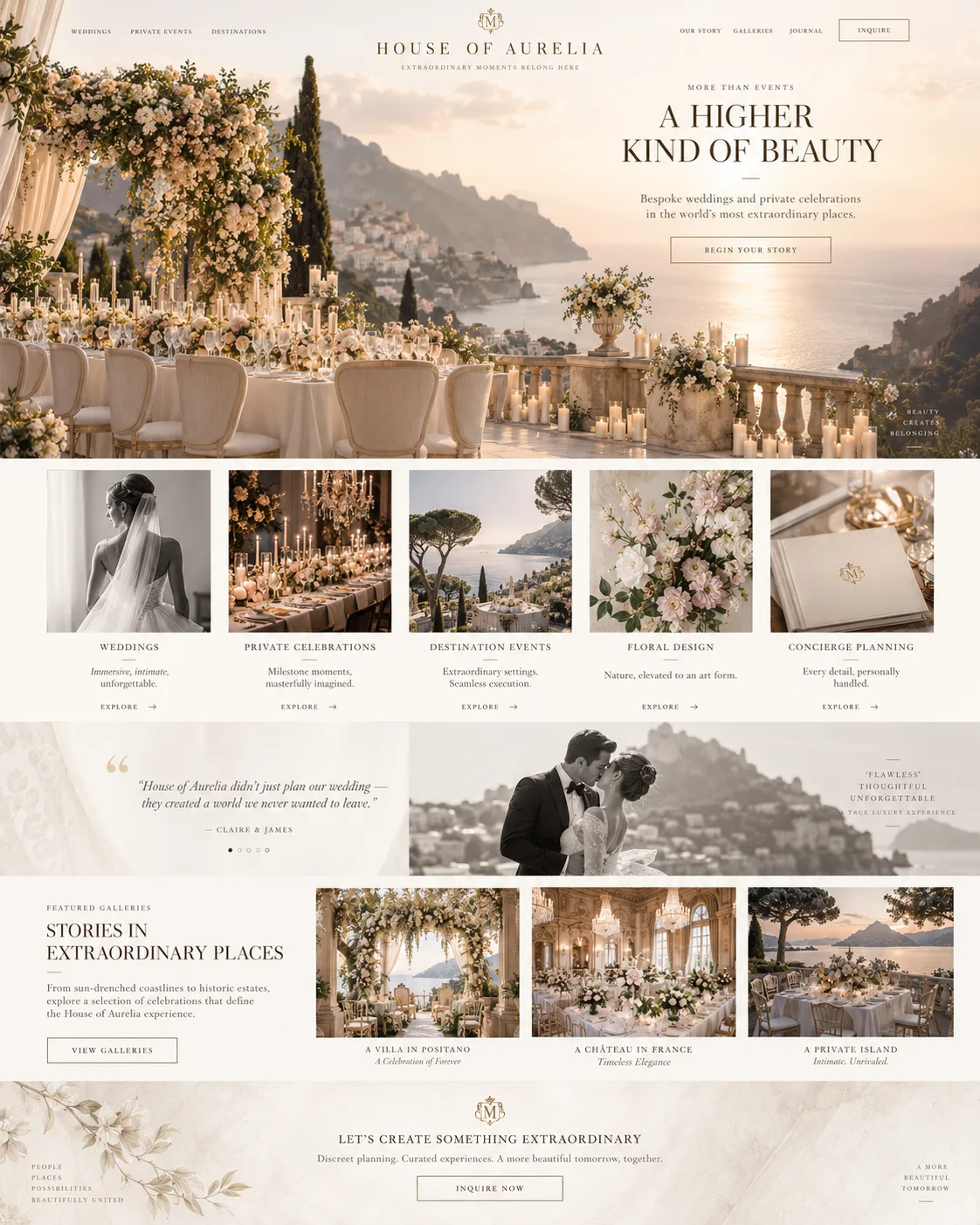 House of Aurelia — illustrative website study