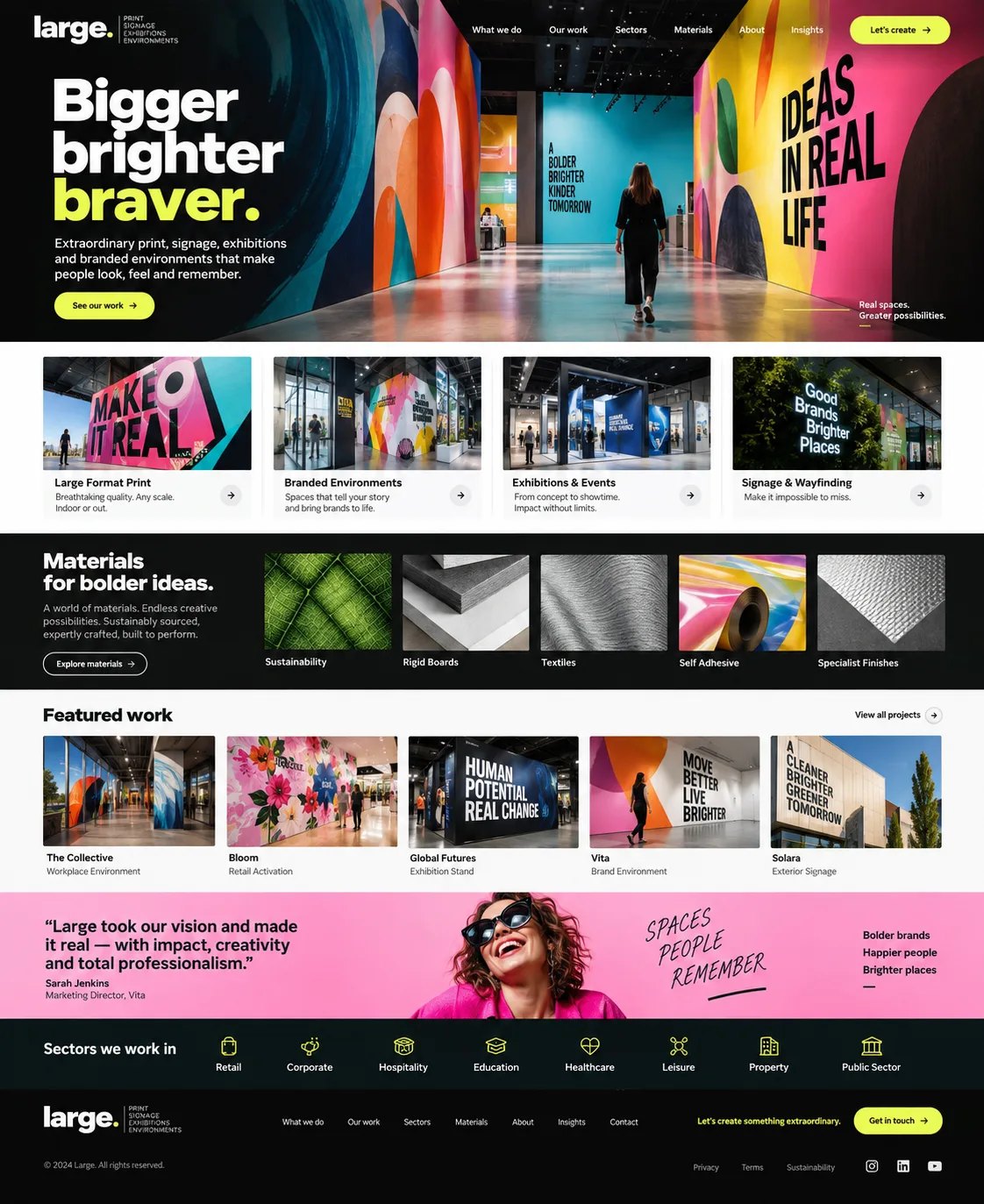 large. — illustrative website study