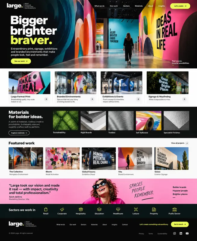 large. — illustrative website study