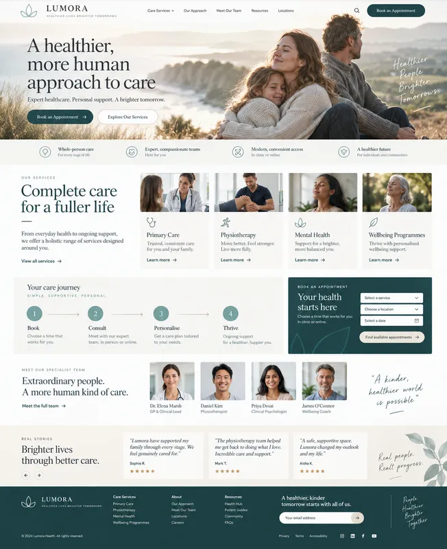 Lumora — illustrative website study