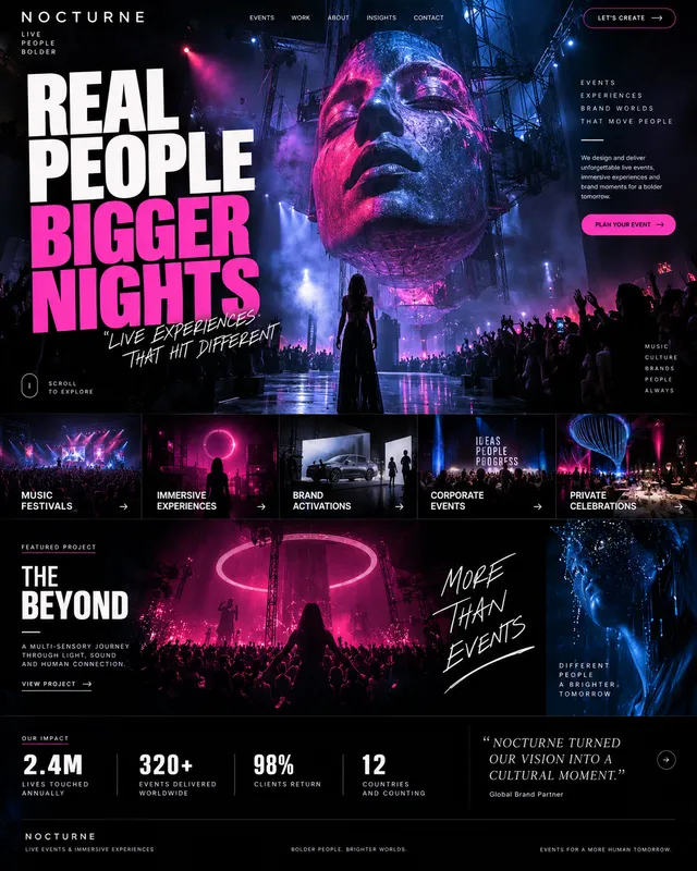 Nocturne — illustrative website study