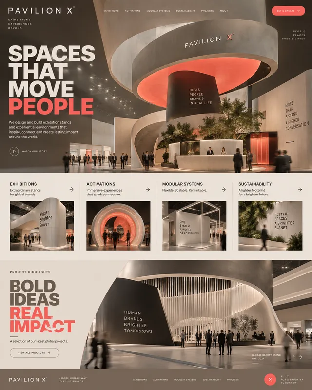 Pavilion X — illustrative website study