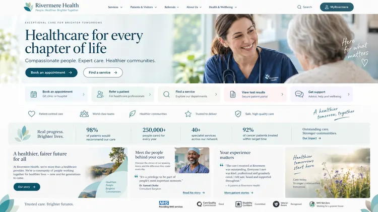Rivermere Health — illustrative website study