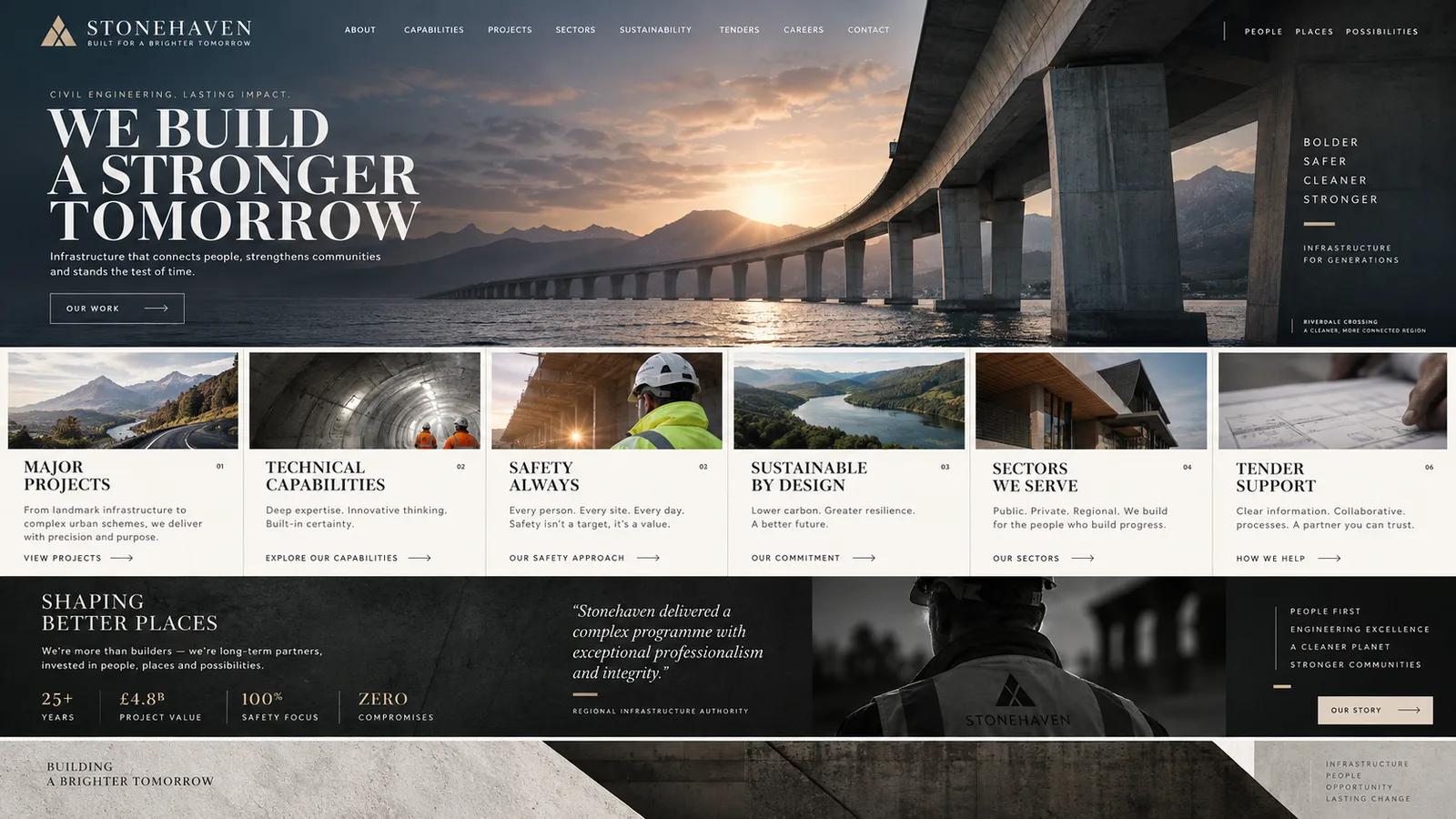 Stonehaven — illustrative website study