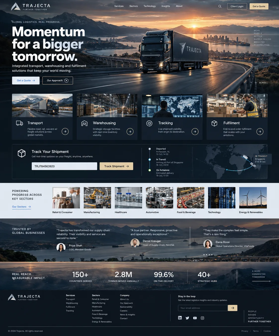 Trajecta — illustrative website study