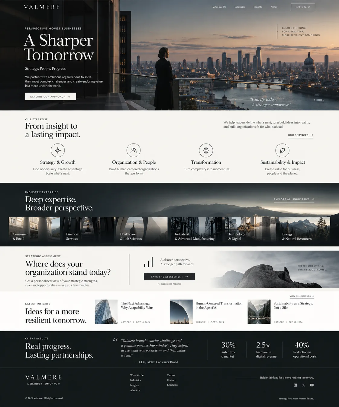 Valmere — illustrative website study