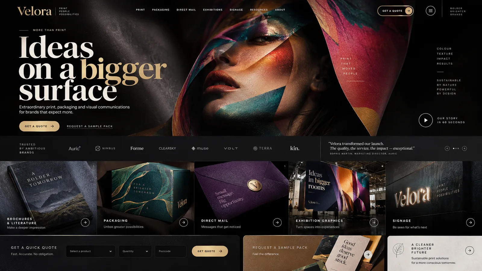 Velora — illustrative website study