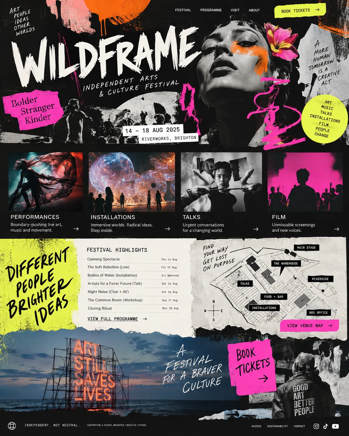 Wildframe — illustrative website study