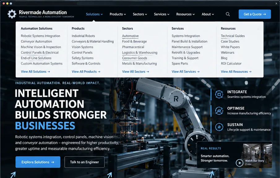 Automation: show the system behind the promise — illustrative website study