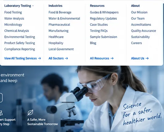 Laboratory: organise tests around the sample — illustrative website study
