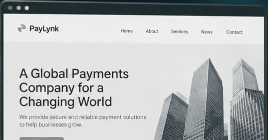 Earlier illustrative website idea for Payments