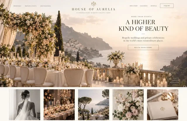 House of Aurelia — past website preview