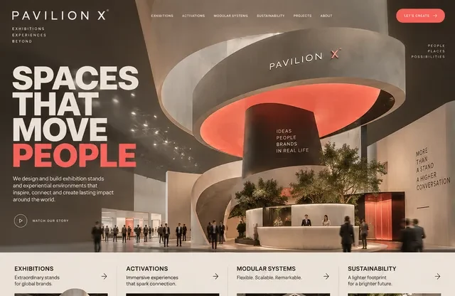 Pavilion X — past website preview