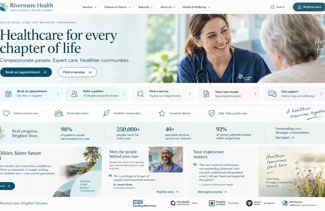 Rivermere Health — past website preview