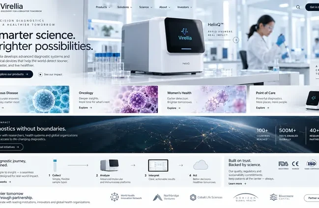 Virellia — past website preview