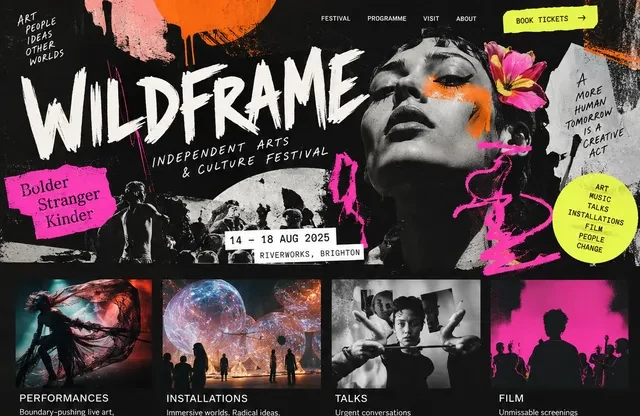 Wildframe — past website preview