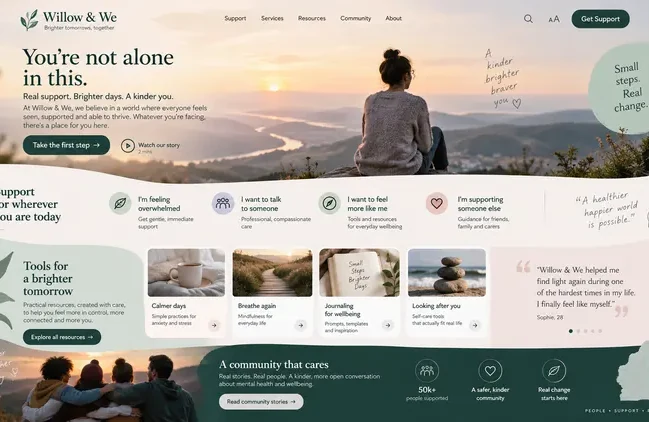 Willow & We — past website preview